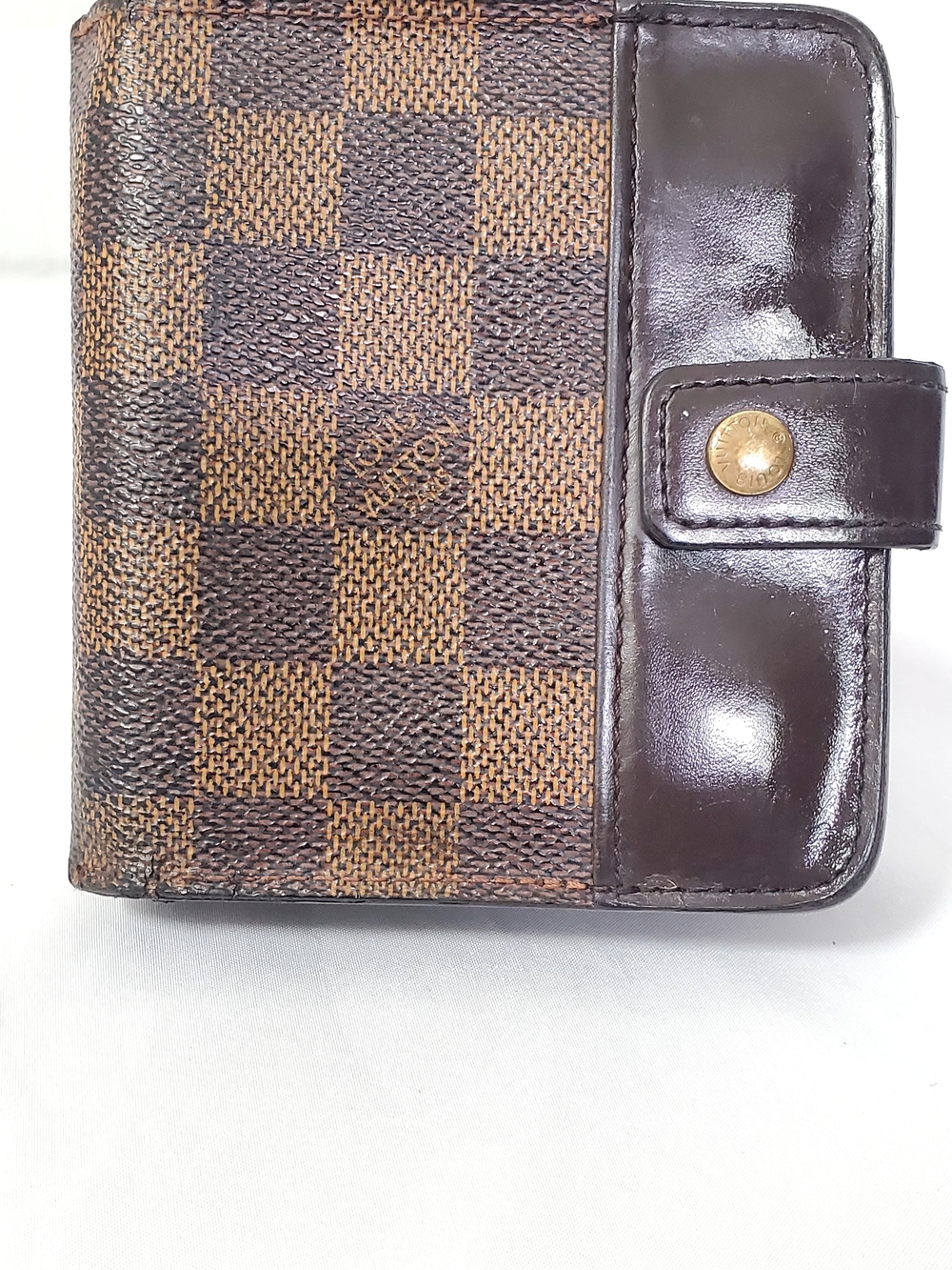 Louis Vuitton Brown Damier Embossed Logo Leather Wallet